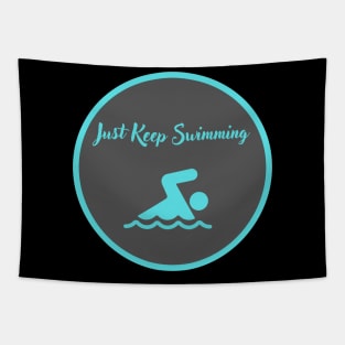 Vintage Just Keep Swimming Tapestry