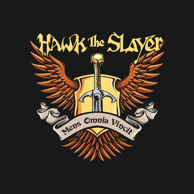 Hawk the Slayer (Black Print) by Miskatonic Designs