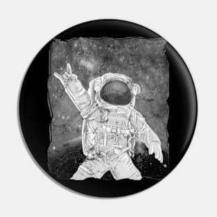 Rock On Vintage Space Astronaut Pin