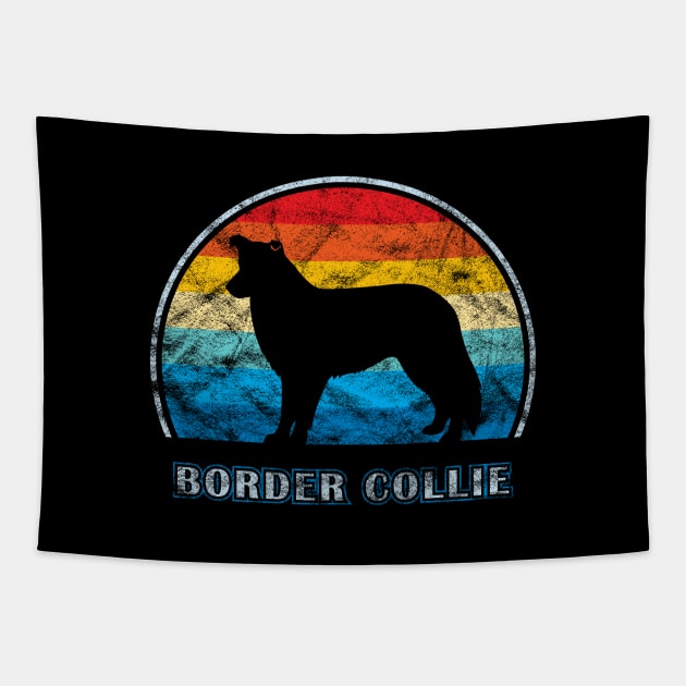 Border Collie Vintage Design Dog Tapestry by millersye