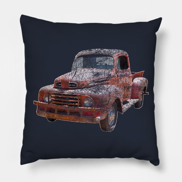 Vintage red Ford pickup truck Pillow by TheAllGoodCompany