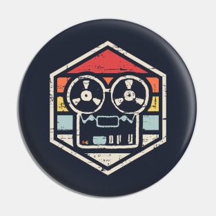 Retro Badge Audio Recorder Pin