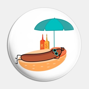 Bratwurst on the beach Pin