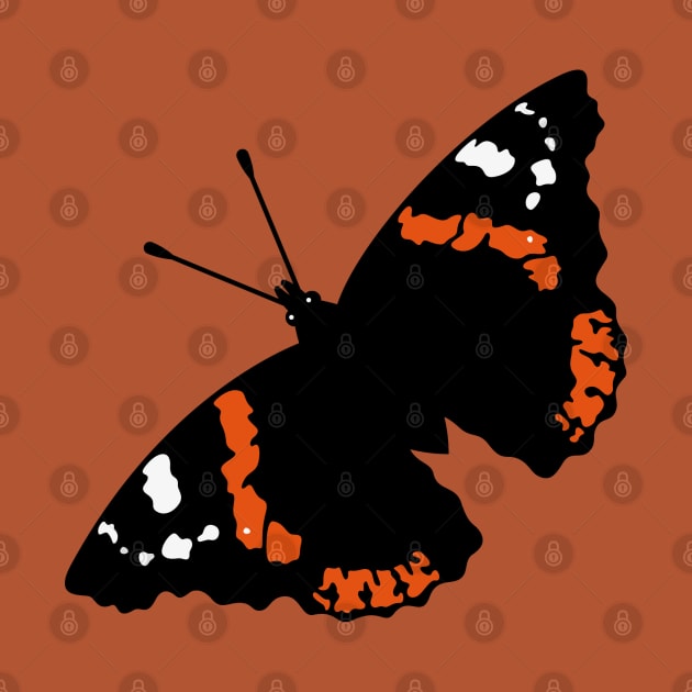 Butterfly (Red Admiral / Vanessa Atalanta / Rotated 45°) by MrFaulbaum