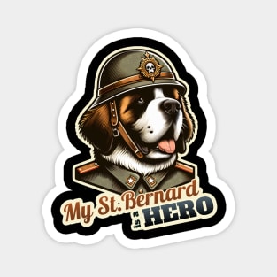 St. Bernard soldier Magnet