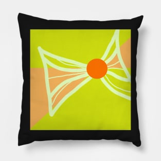 Green and Peach The Bow Minimalism 050717 D Pillow