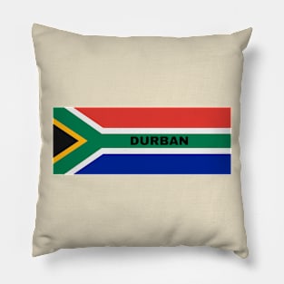 Durban City in South African Flag Pillow