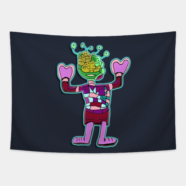 Waffle Man Tapestry by IanWylie87