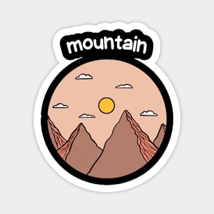 Mountain Vintage Since Retro River Landscape Magnet