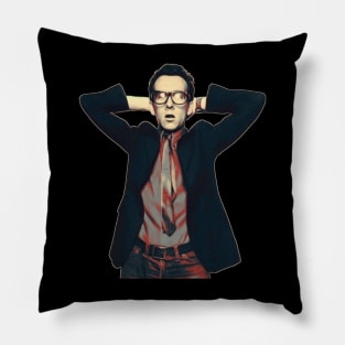 Style elvis costello Pillow