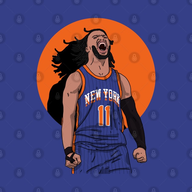 Jalen Brunson Shouted In Celebration by Luna Illustration