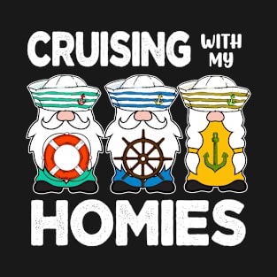 Summer Trip Cruising With My Homies Gnomes Cruising Squad T-Shirt