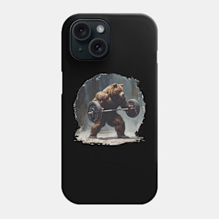 bear lifting weight Phone Case