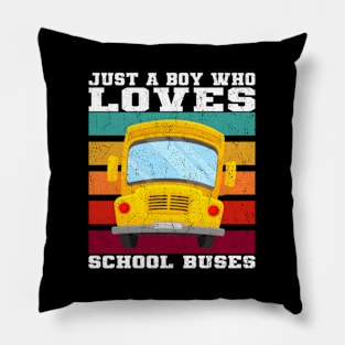 Just A Who Loves School Buses For Toddler Pillow