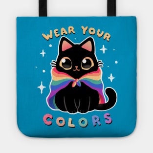 LGBT Pride Cat - Kawaii Rainbow Kitty - Wear your colors Tote