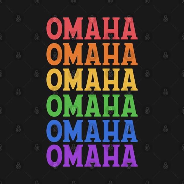 OMAHA RAINBOW TYPOGRAPHY by OlkiaArt