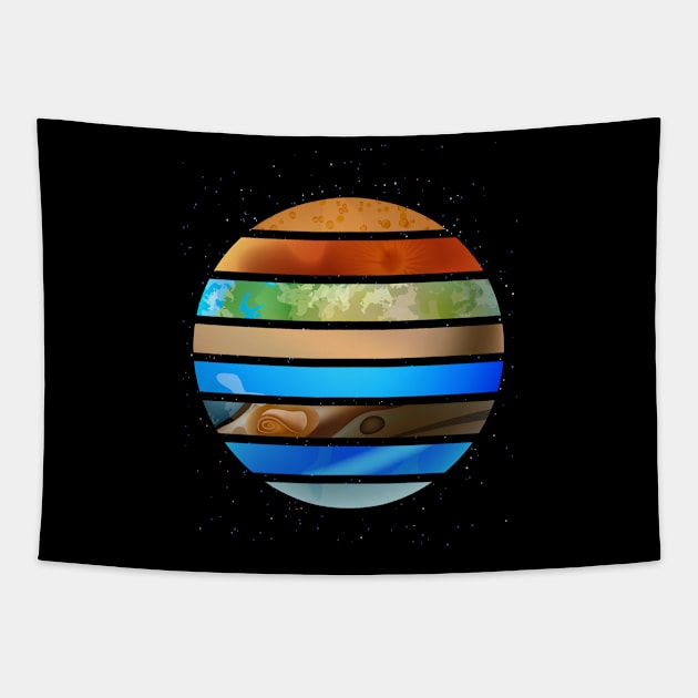 Planets Astronomy Tapestry by ShirtsShirtsndmoreShirts