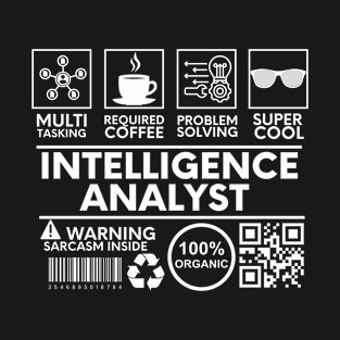 Intelligence Analyst  Black T-Shirt