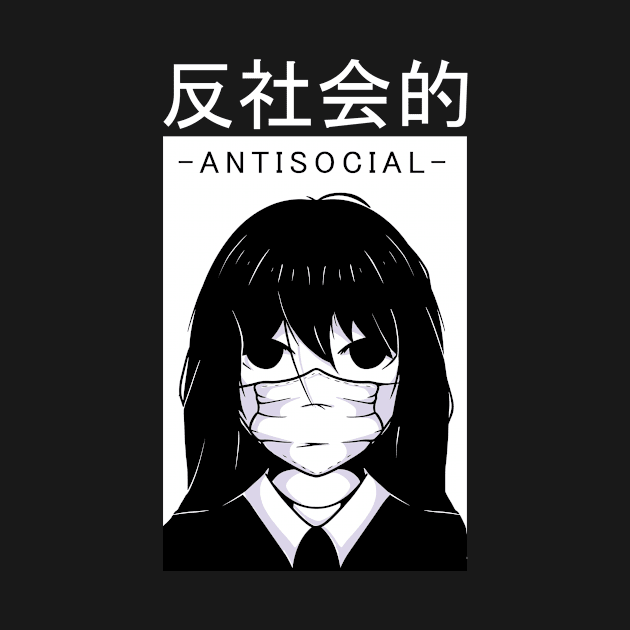 Antisocial corona anime cool style by FunSillyShop