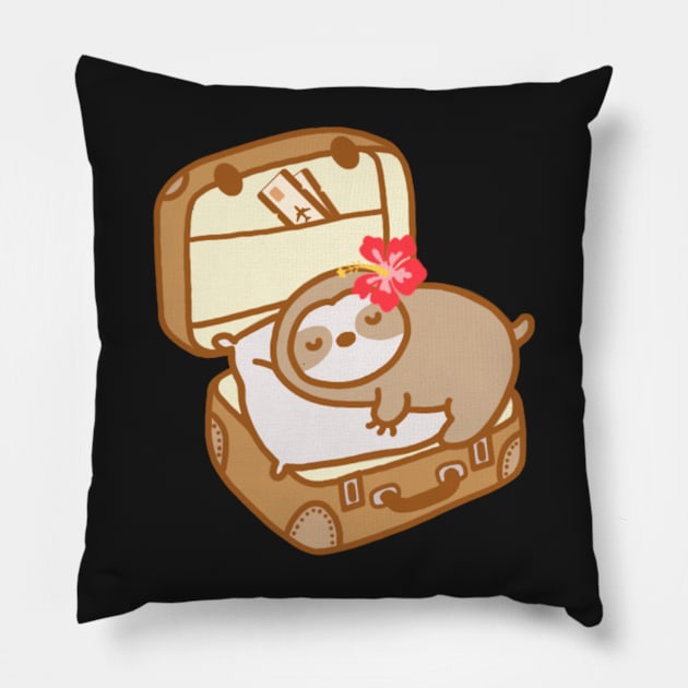 Cute Traveling Sloth Pillow by theslothinme