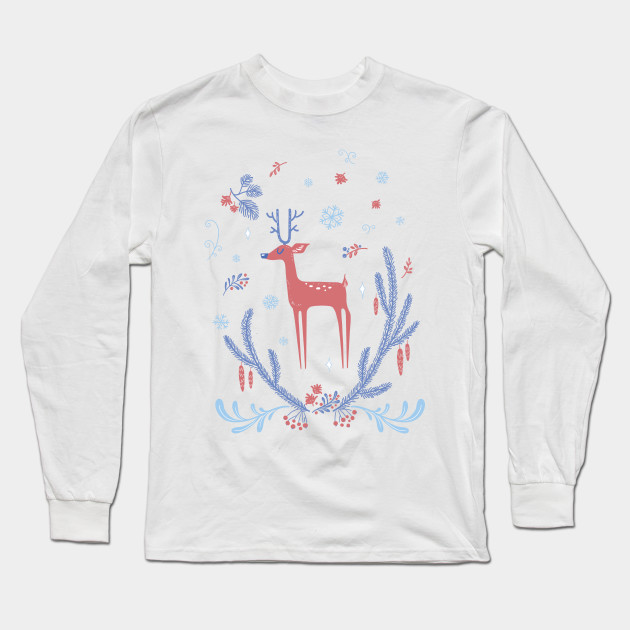 Winter Tale Deer Deer Long Sleeve T Shirt Teepublic
