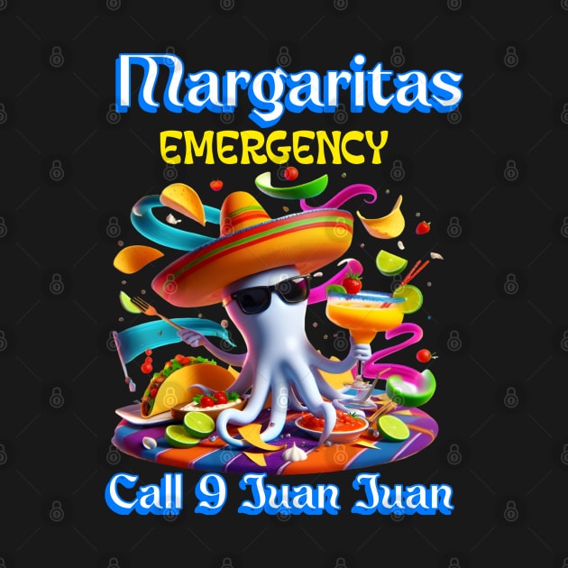 Margarita Emergency Sombrero-Wearing Octopus by coollooks