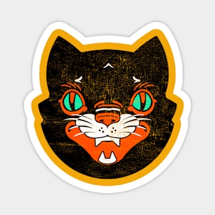 Retro Vintage Black Cat Magnet