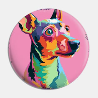 Rat Terrier Pop Art - Dog Lover Gifts Pin