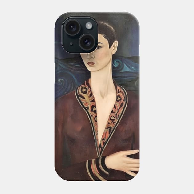 Self Portrait in a Velvet Dress by Frida Kahlo Phone Case by FridaBubble