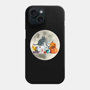 Full Moon Cat on A Jar of Eyes Phone Case