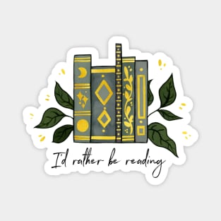 I'd rather be reading - Green Magnet