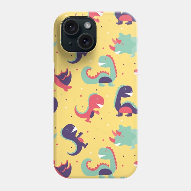 Assorted Illustrated Dinosaurs Phone Case by bluerockproducts