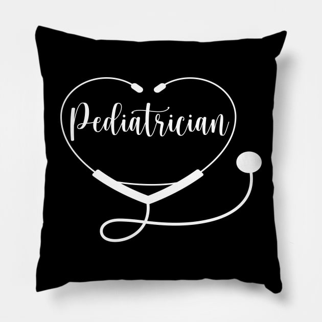 Pediatrician, Doctor with Heart Pillow by Islanr