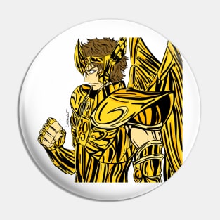 aioros the sagittarius saint in myth cloth anime style ecopop art Pin