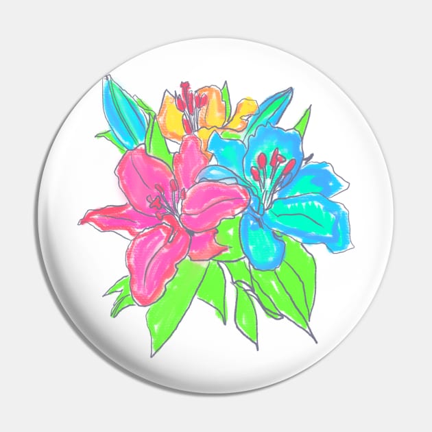 Colorful Lilly flowers Pin by lexxiiimarie