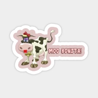 Moo Bonita Beautiful Spanish Lady Cartoon Cow Magnet