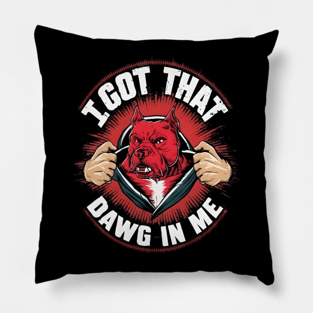 Funny Pitbull Dad Design For Men Love Pitbull Pillow by TopTees