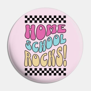 Home School Rocks-Back to School Groovy Design -Tie Dye Pin