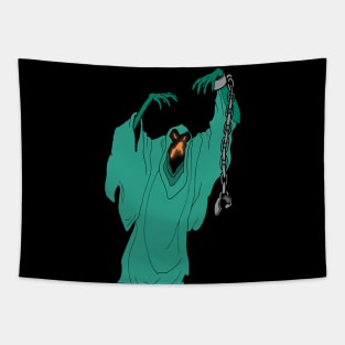 Scary Cartoon Ghost Tapestry