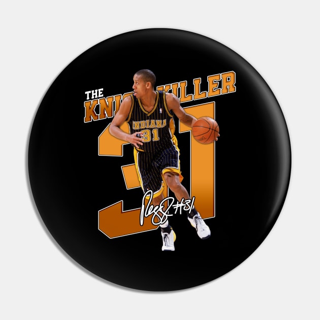 Reggie Miller Choke Sign Basketball Legend Signature Vintage Retro 80s 90s Bootleg Rap Style Pin by CarDE