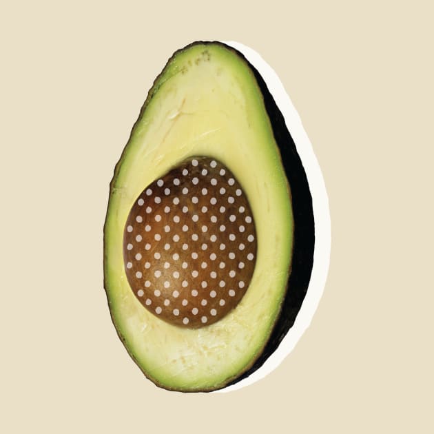 Half Avocado Seed Trendy Pop Art by Inogitna Designs