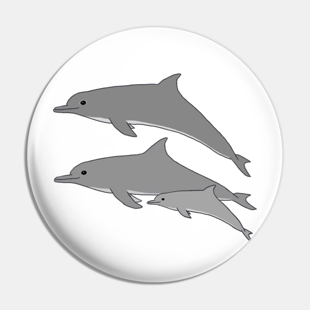 Dolphin Family Pin by wanungara