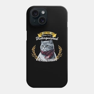 The Distinguished Scottish Fold Cat Gentleman Phone Case