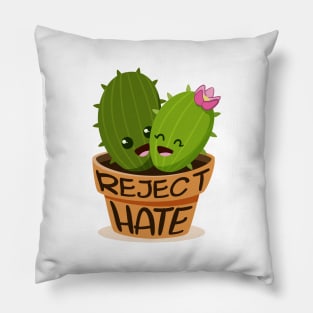 'Reject Hate' Social Inclusion Shirt Pillow