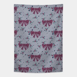 Cherry Bow For Christmas Tree Tapestry