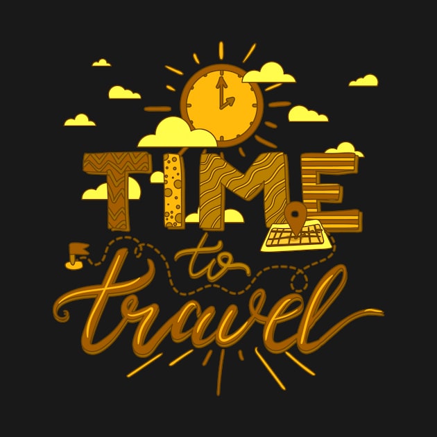 Time To Travel Art by Usea Studio