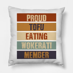 tofu eating wokerati Pillow