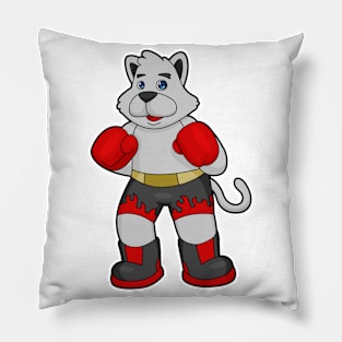 Dog as Boxer with Boxing gloves Pillow