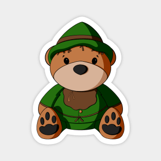 Oz Scarecrow Teddy Bear Magnet