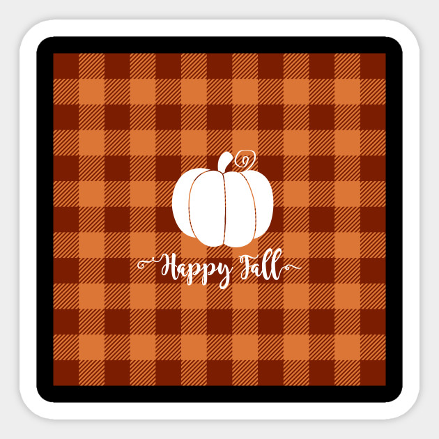 Happy Fall Pumpkin Pumpkin Sticker Teepublic